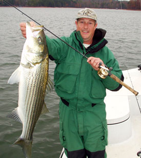 Nice striper caught on Lake Hartwell, Georgia.